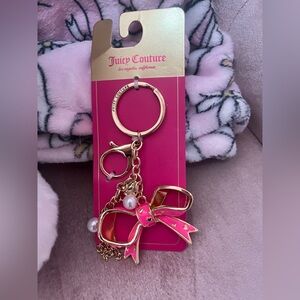 NIP Juicy Couture Pink and Gold Key Holder